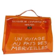 Pre-owned Canvas handbags Hermès Vintage , Orange , Dames