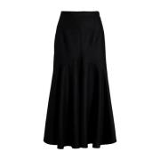 Zwarte Wol Midi Rok Patou , Black , Dames