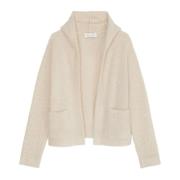 Bouclé hoodie vest losvallend Marc O'Polo , Beige , Dames