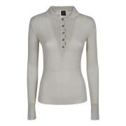 Lange mouw poloshirt Pinko , White , Dames