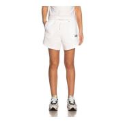 Hoge taille dames fleece Bermuda shorts Puma , White , Dames