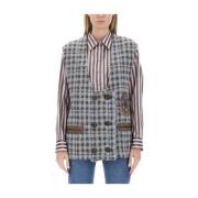 Gezellig Houndstooth Oversized Vest Etro , Multicolor , Dames