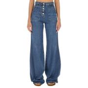 Skinny jeans met bladerzakken Etro , Blue , Dames