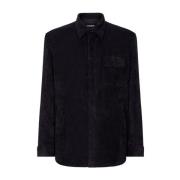 Zwarte Overhemden Camicia Dolce & Gabbana , Black , Heren