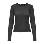 Lange mouw top voor vrouwen Only , Gray , Dames