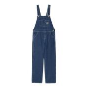 Steenblauwe Bib Overall Straight Stijl Carhartt Wip , Blue , Heren