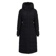 Zwarte Lange Parka met Capuchon Moose Knuckles , Black , Dames