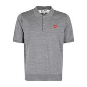 Korte Polo Hals Trui Comme des Garçons Play , Gray , Heren