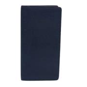 Pre-owned Leather wallets Louis Vuitton Vintage , Blue , Dames