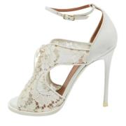 Pre-owned Leather sandals Givenchy Pre-owned , White , Dames