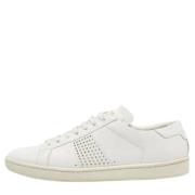 Pre-owned Leather sneakers Yves Saint Laurent Vintage , White , Dames