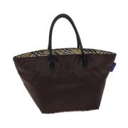 Pre-owned Nylon handbags Burberry Vintage , Brown , Dames