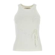 Wit Katoenen Tanktop Gimaguas , White , Dames