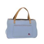 Pre-owned Canvas handbags Burberry Vintage , Blue , Dames