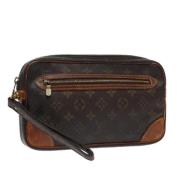 Pre-owned Canvas clutches Louis Vuitton Vintage , Brown , Dames