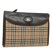 Pre-owned Canvas clutches Burberry Vintage , Beige , Dames