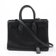 Pre-owned Leather handbags Yves Saint Laurent Vintage , Black , Dames