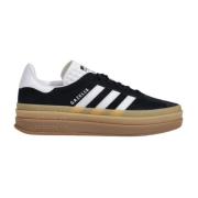 Zwarte Suède Sportieve Rubberen Zool Sneakers Adidas , Black , Dames