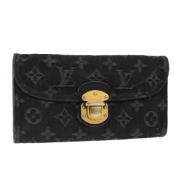 Pre-owned Denim wallets Louis Vuitton Vintage , Black , Dames