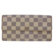 Pre-owned Canvas wallets Louis Vuitton Vintage , Gray , Dames