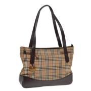 Pre-owned Canvas shoulder-bags Burberry Vintage , Beige , Dames