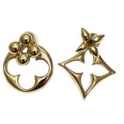 Pre-owned Metal earrings Louis Vuitton Vintage , Yellow , Dames