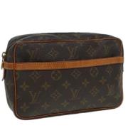 Pre-owned Canvas clutches Louis Vuitton Vintage , Brown , Dames