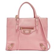 Pre-owned Leather totes Balenciaga Vintage , Pink , Dames