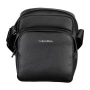 Zwarte Heren Schoudertas met Rits Calvin Klein , Black , Heren