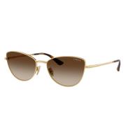 Gedurfde Cat-Eye Zonnebril in Goud Vogue , Yellow , Unisex