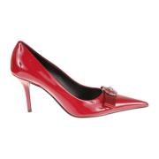 Gehakte kalfsleren pomp Versace , Red , Dames