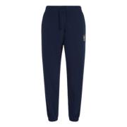 Blauwe Gebreide Joggers met Elastische Taille Tommy Hilfiger , Blue , ...