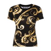 Zwart T-shirt voor vrouwen Aw24 Versace Jeans Couture , Multicolor , D...