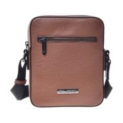 Crossbody bag in tumbled leather Baldinini , Brown , Heren