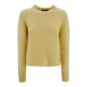 Kasjmier Crew-neck Sweater Geel Max Mara Weekend , Yellow , Dames