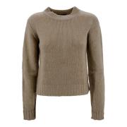 Kasjmier Crew-neck Sweater Beige Max Mara Weekend , Beige , Dames