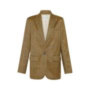 Prins van Wales Blazer Bruin Forte Forte , Brown , Dames