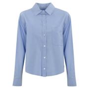 Heldere Blauwe Katoenen Oxford Overhemd Max Mara Weekend , Blue , Dame...