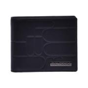 Document holder in black quilted leather with monogram Baldinini , Bla...