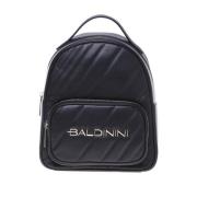 Backpack in black quilted leather Baldinini , Black , Dames