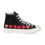 Hart High Top Sneakers Comme des Garçons Play , Black , Heren