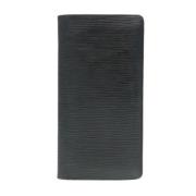 Pre-owned Leather wallets Louis Vuitton Vintage , Black , Dames