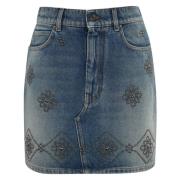 Denim rok met studs ontwerp Max Mara Weekend , Blue , Dames