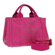 Pre-owned Canvas prada-bags Prada Vintage , Pink , Dames