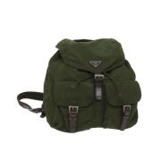 Pre-owned Nylon backpacks Prada Vintage , Green , Dames