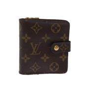 Pre-owned Coated canvas wallets Louis Vuitton Vintage , Brown , Dames