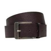 Bruine leren riem met gespsluiting Calvin Klein , Brown , Heren