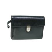 Pre-owned Leather clutches Burberry Vintage , Green , Dames