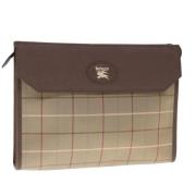 Pre-owned Canvas clutches Burberry Vintage , Brown , Dames