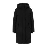 Luxe Cocoon Parka Woolrich , Black , Dames